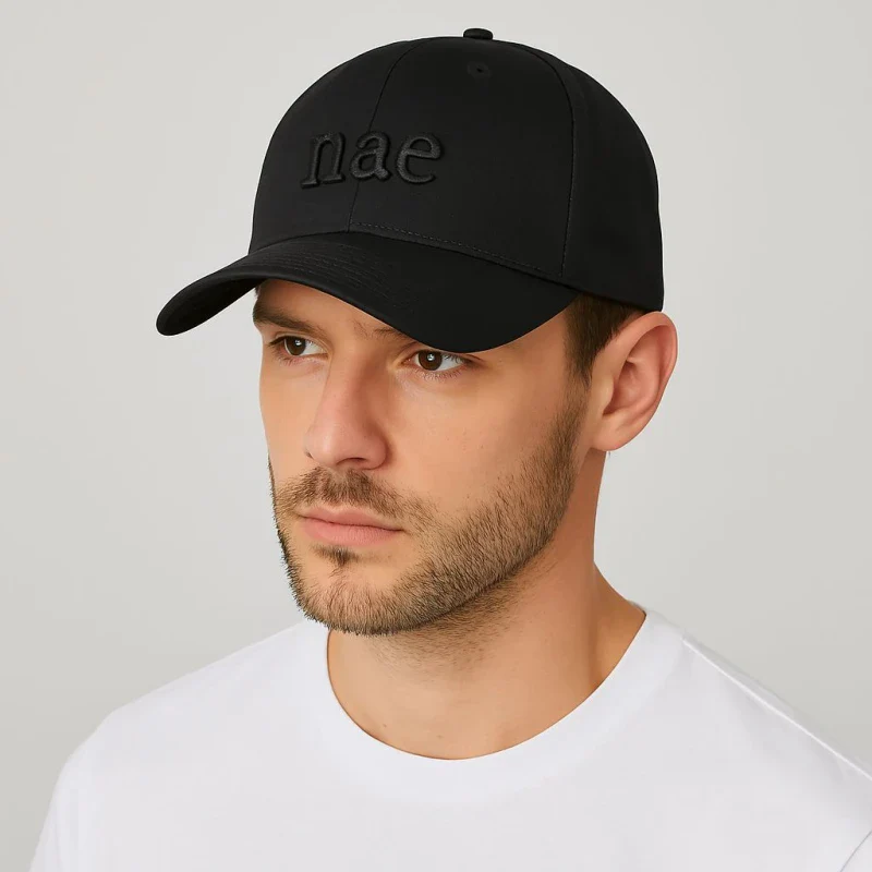 Casquette noire végane en coton bio - Image 6