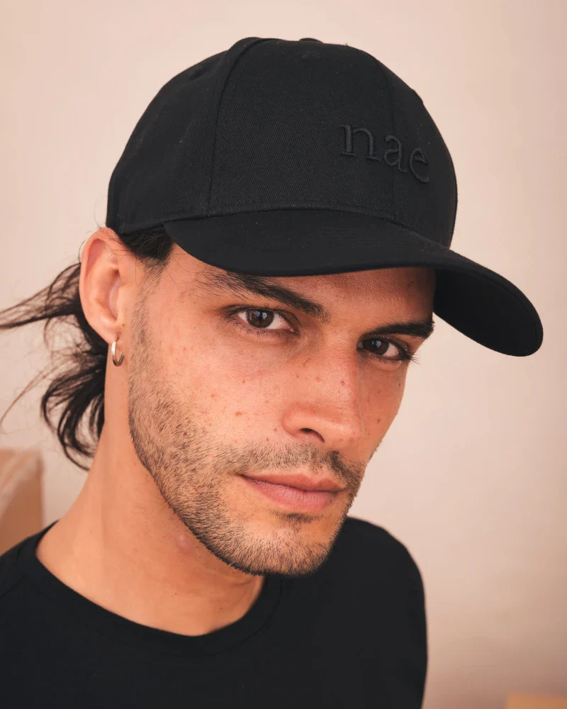 Casquette noire végane en coton bio - Image 7
