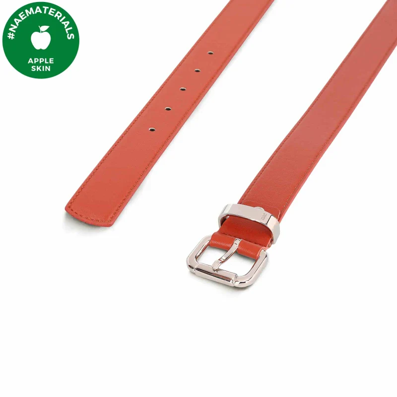 Ceinture cuir vegan de pomme Orange - Malda - Image 3