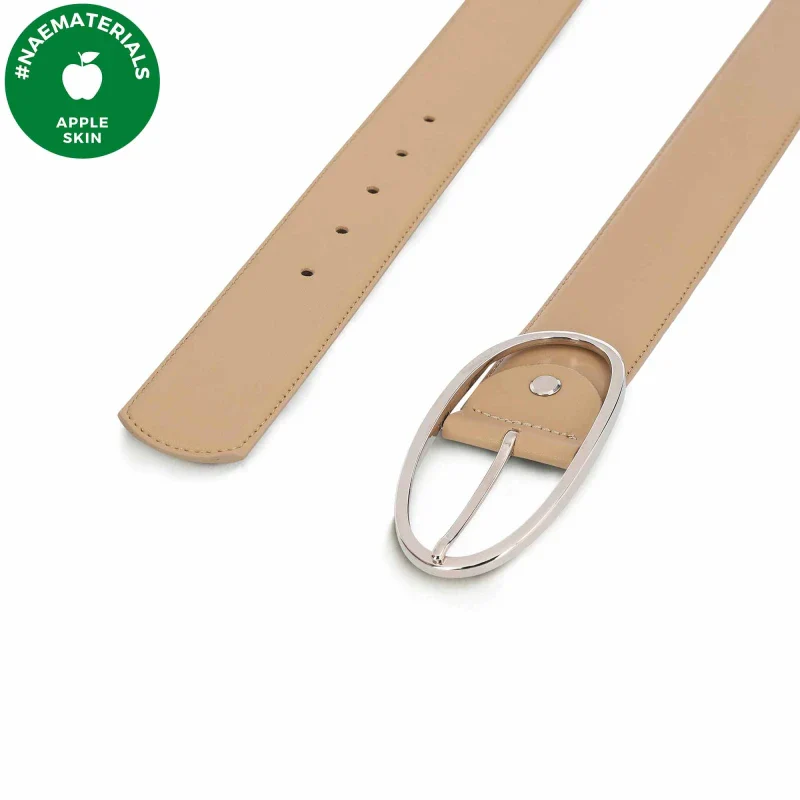 Ceinture en cuir de pomme beige - Batea - Image 2