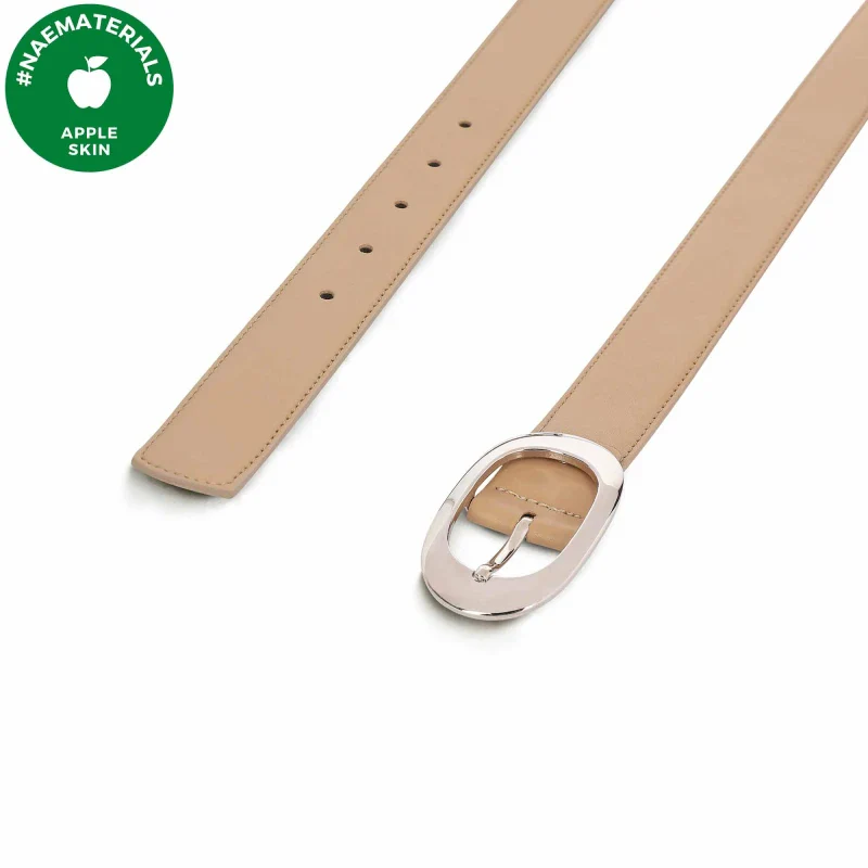 Ceinture en Cuir de Pomme - Belt Osona Beige - Image 2