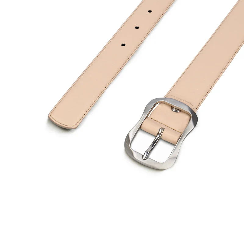 Ceinture en Cuir de Pomme - Belt Osona Beige - Image 4