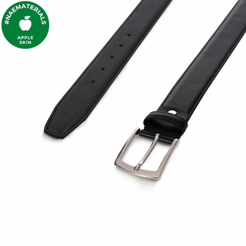 Ceinture en cuir de pomme vegan noir - Manresa - Image 2