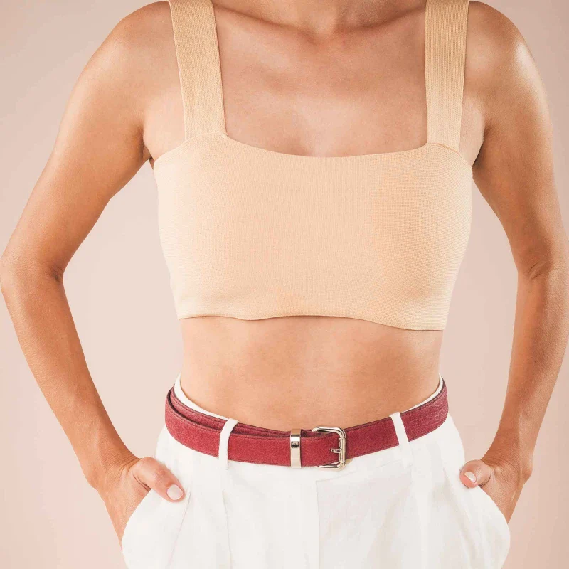 Ceinture en Piñatex rouge - Saldes - Image 2