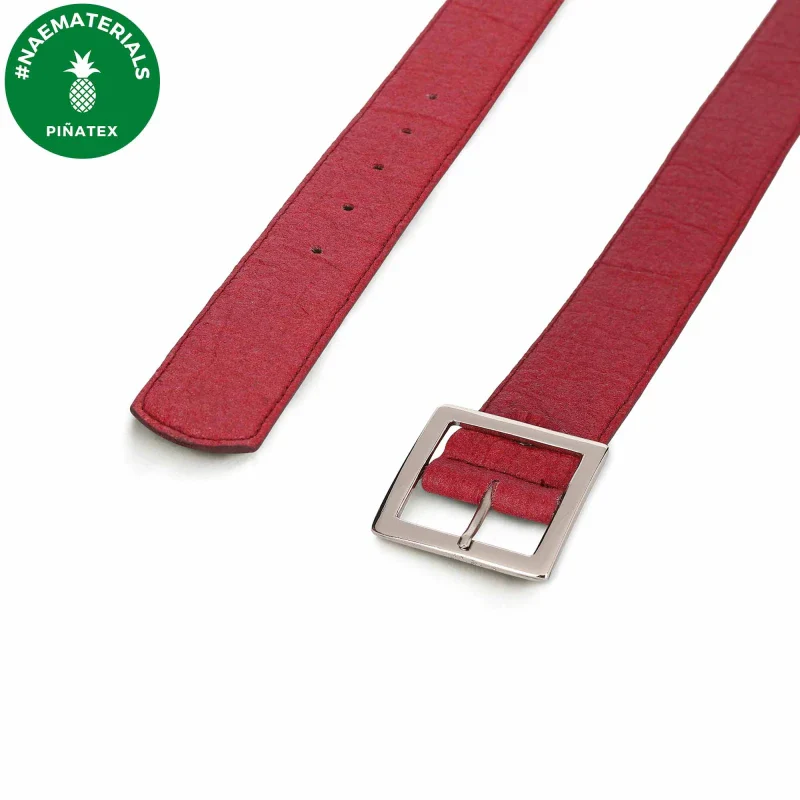 Ceinture en Piñatex rouge - Saldes - Image 3