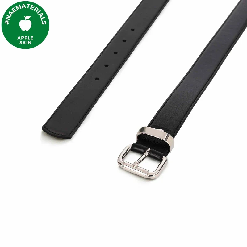 Ceinture noir en Cuir de Pomme - Image 2