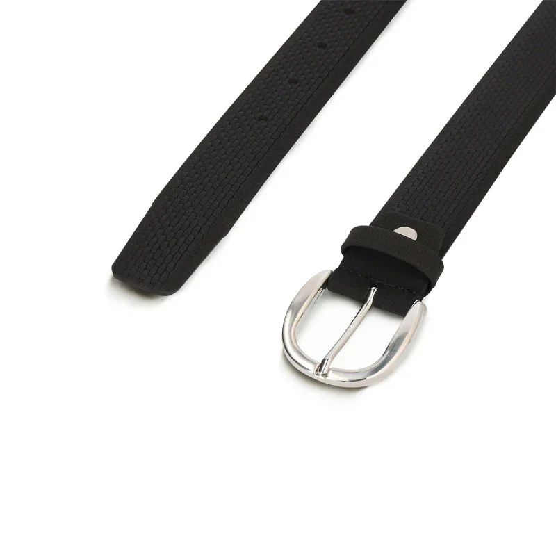 Ceinture noir en Nobuk Vegan - Image 2