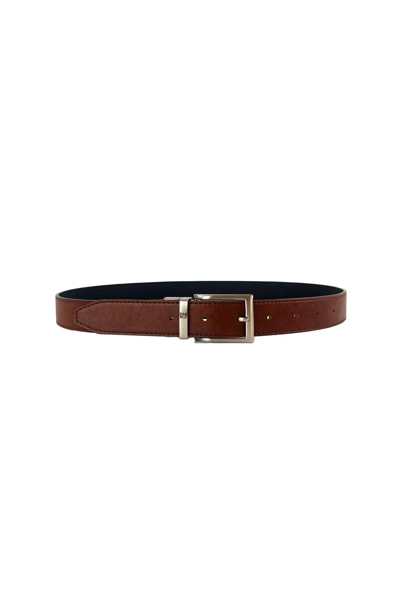 Ceinture réversible vegan - Noir & Hazelnut - Image 3