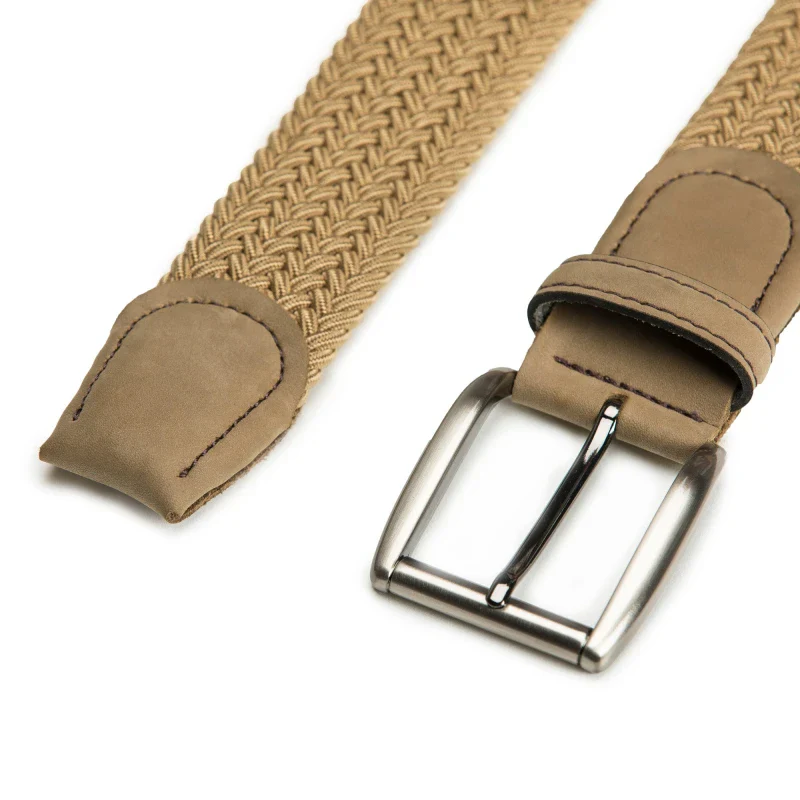 Ceinture tressée vegan pour homme Camel - Prat - Image 2