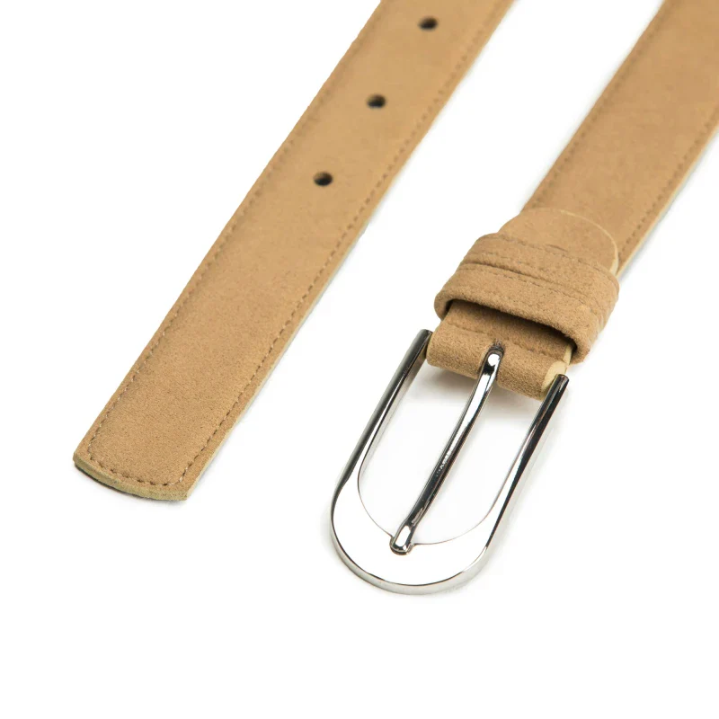 Ceinture Vegan Écologique avec Boucle en Argent - Belt Pera Camel - Image 2