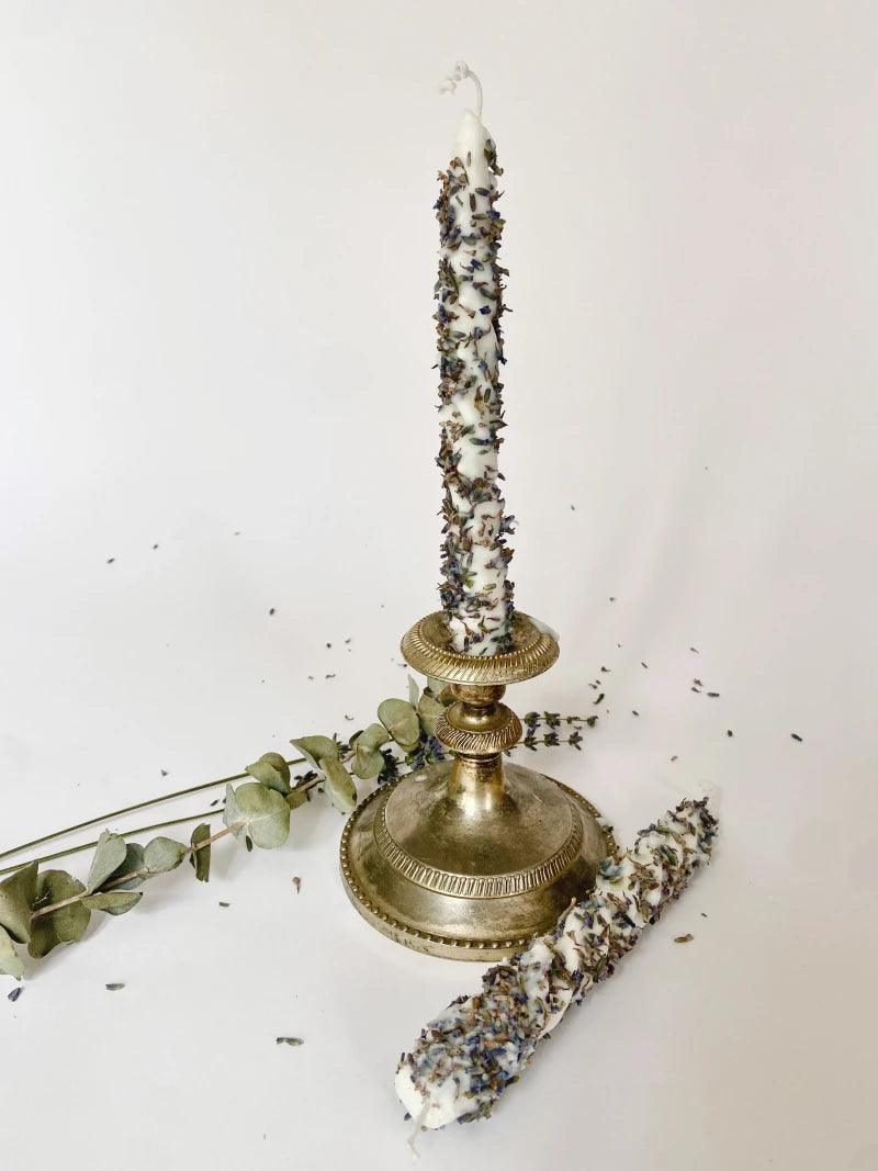 Chandelles blanches parsemés de Lavande - Parfum lavande sauvage - Image 2
