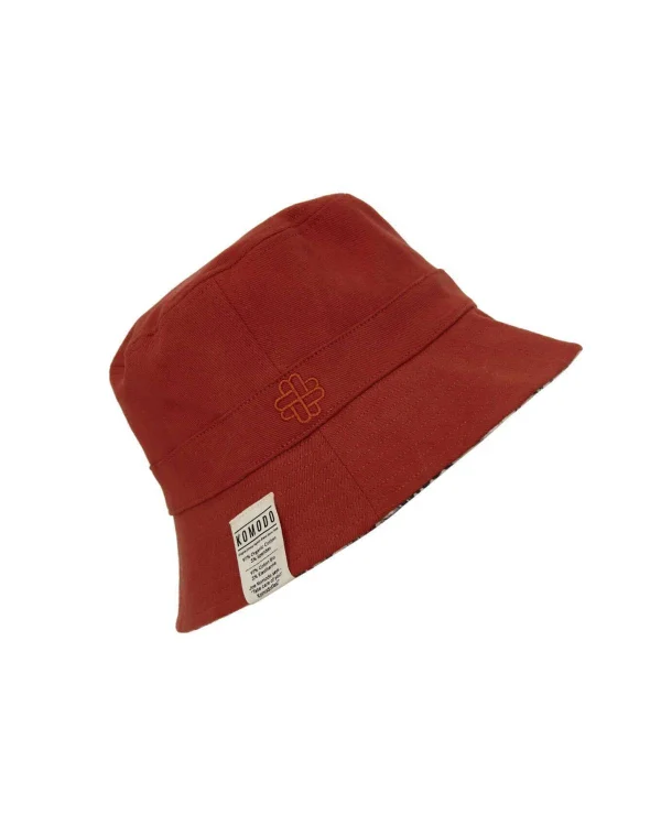 Chapeau réversible en coton bio - Tropic Red - Image 3