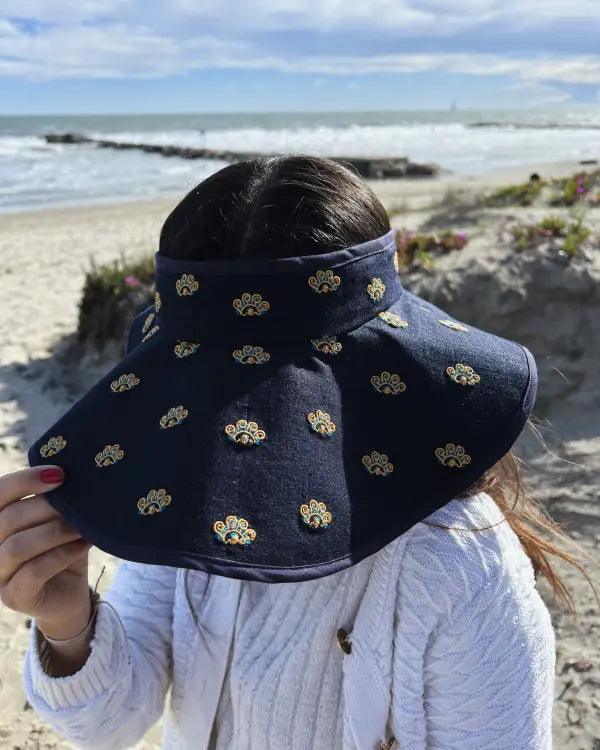 Chapeau/Visière en tissu brodé - Océan - Image 3