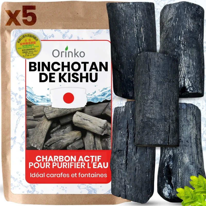 Charbon actif Binchotan Japonais de Kishu - Lot de 5 - 200g - Image 11