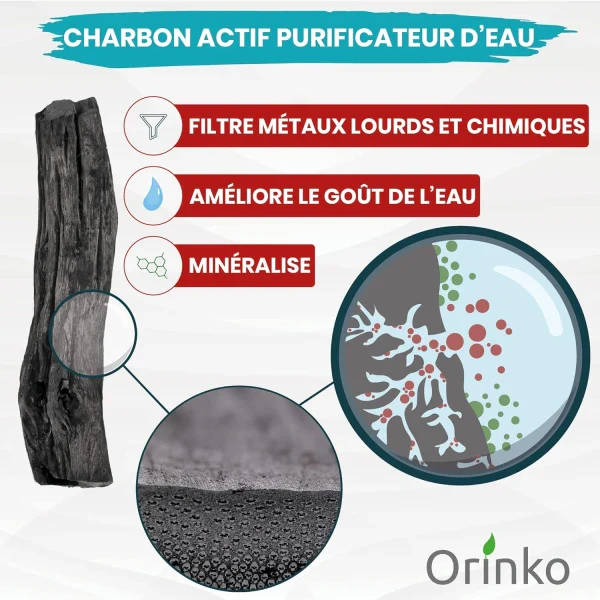 Charbon actif Binchotan Japonais de Kishu - Lot de 5 - 200g - Image 4