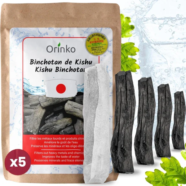 Charbon actif Binchotan Japonais de Kishu - Lot de 5 - 200g - Image 8