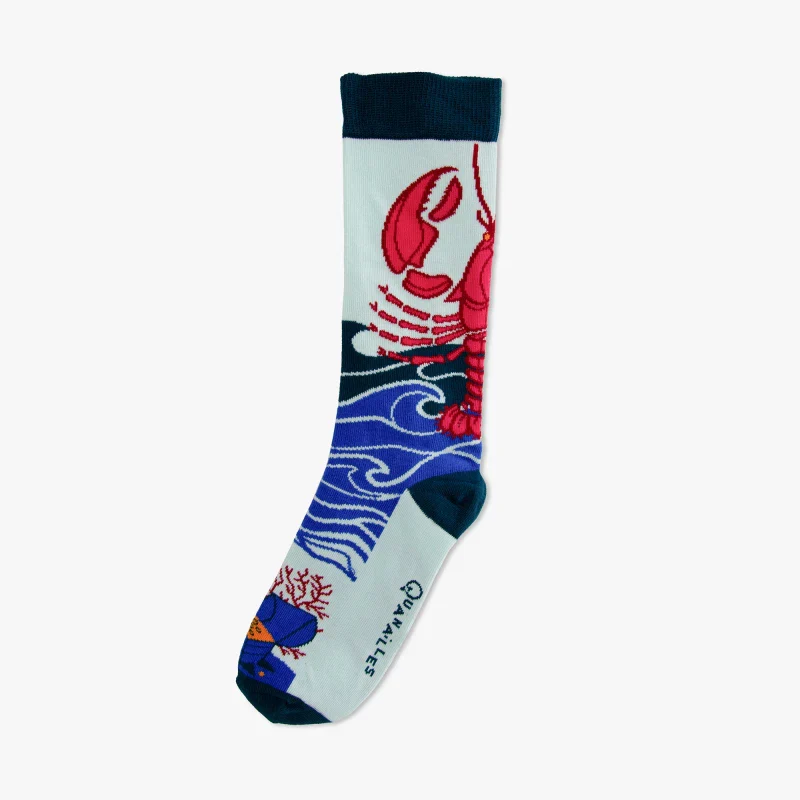 Chaussettes  en coton bio made in France  "Le homard" - Image 2