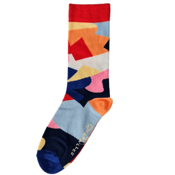 Chaussette à l'unité Guillaume & Laurie - Abstract bleu - Image 5