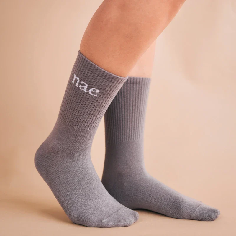 Chaussettes Animal Friendly en Coton Bio Gris