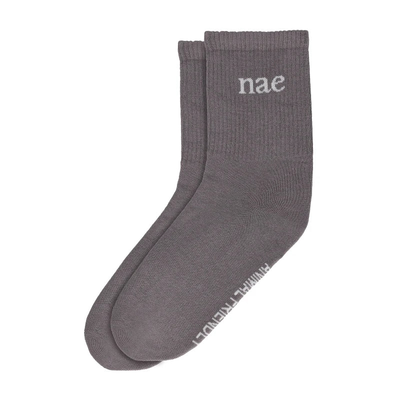 Chaussettes Animal Friendly en Coton Bio Gris - Image 2