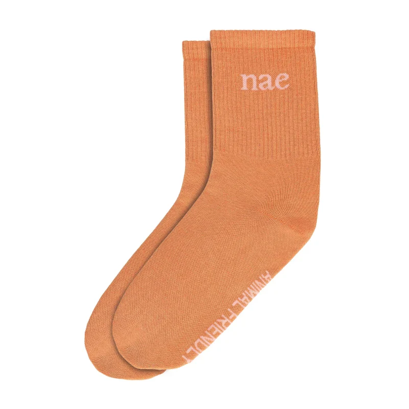 Chaussettes Animal Friendly en Coton Bio Orange - Image 2