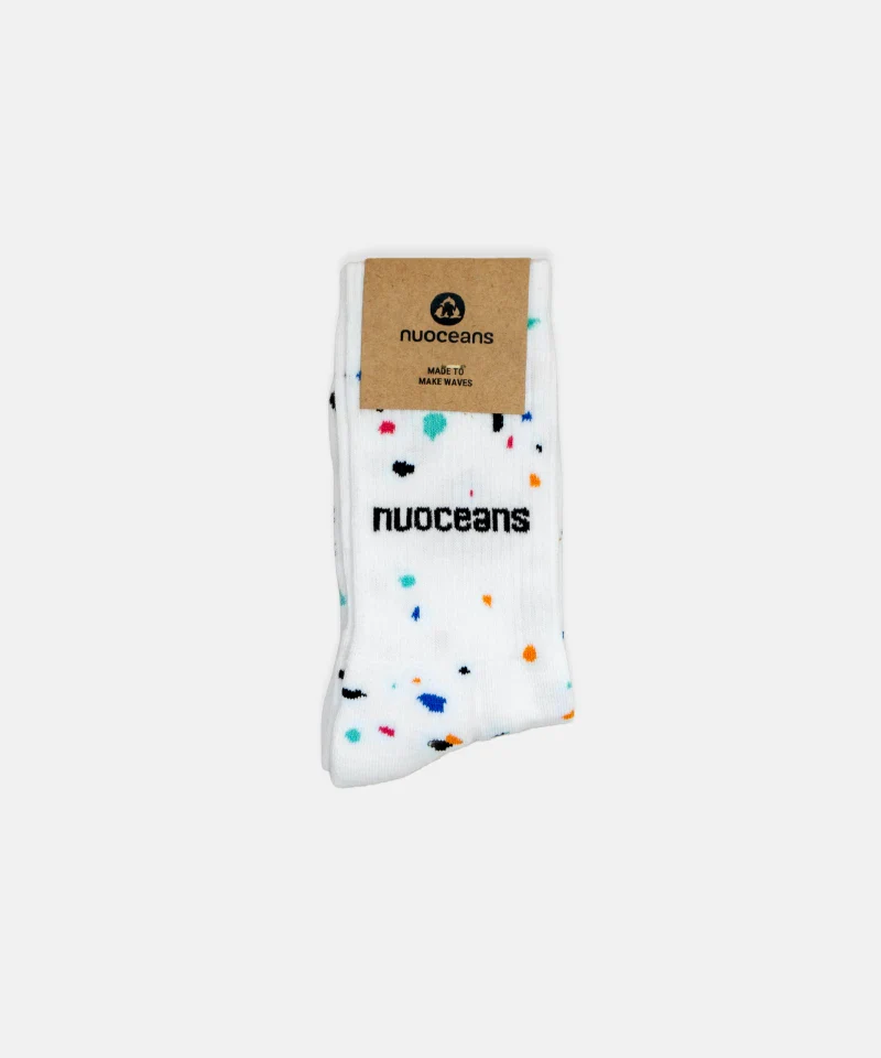 Chaussettes blanches en coton biologique - Image 2