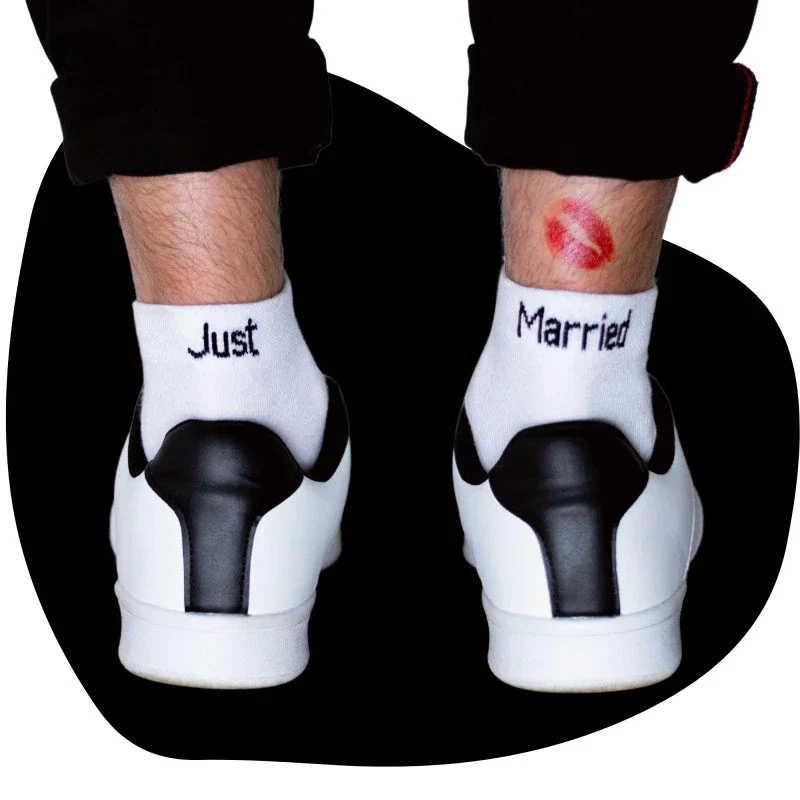 Chaussettes dépareillées Just Married - Image 2