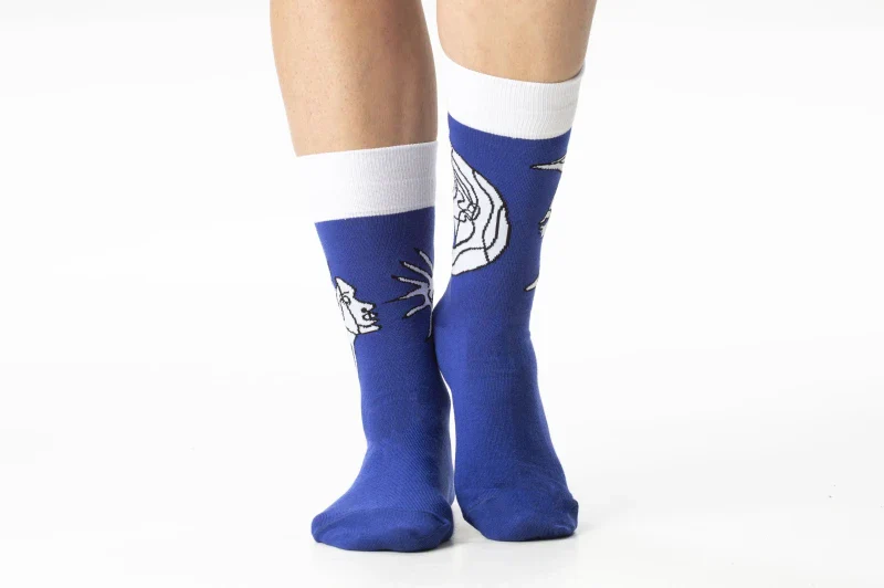 Chaussettes dépareillées colorées en coton - Visage Lune Soleil - Image 5