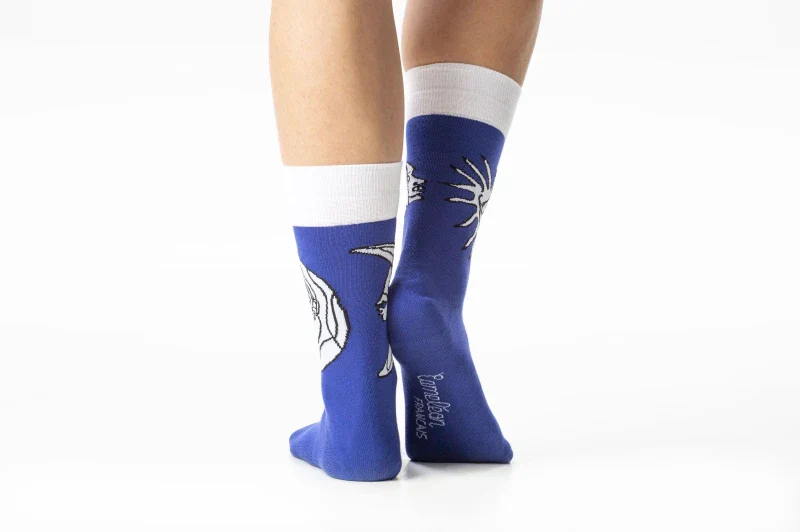 Chaussettes dépareillées colorées en coton - Visage Lune Soleil - Image 6
