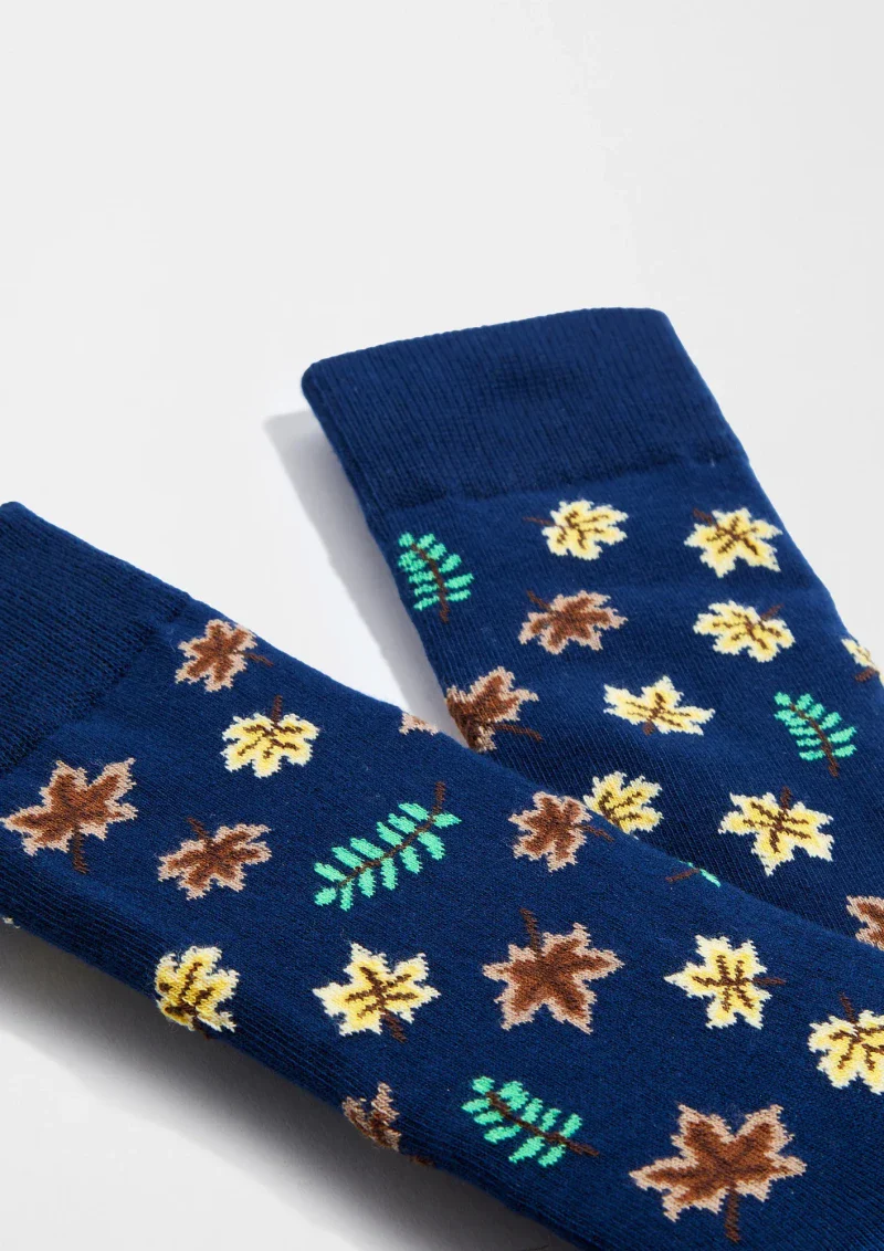 Chaussettes en coton - BeAutumn Bleu - Image 2