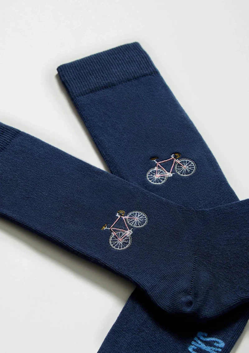 Chaussettes en coton - BeBicycle Bleu - Image 3