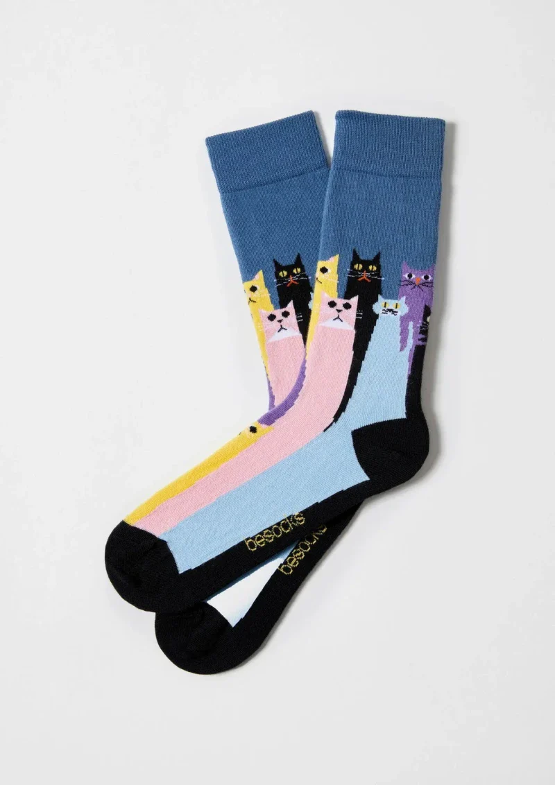 Chaussettes en coton - BeCatsGang Bleu