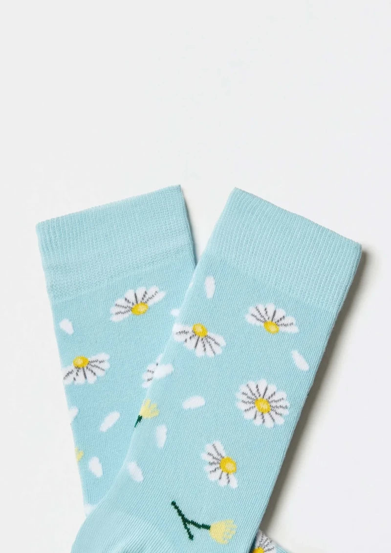 Chaussettes en coton - BeDaisy Bleu - Image 2
