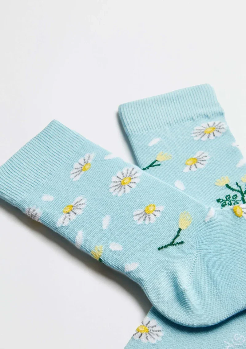 Chaussettes en coton - BeDaisy Bleu - Image 3
