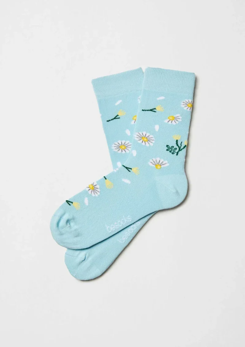 Chaussettes en coton - BeDaisy Bleu - Image 4