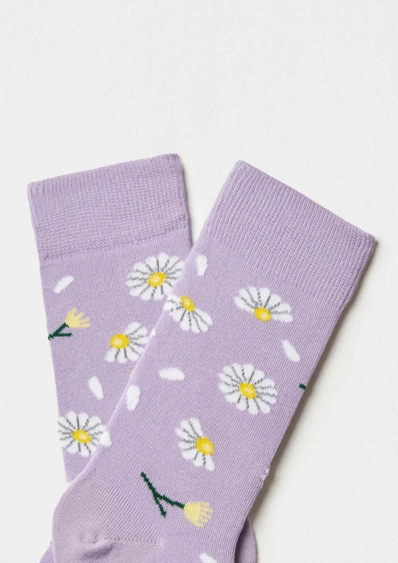 Chaussettes en coton - BeDaisy Violet - Image 2