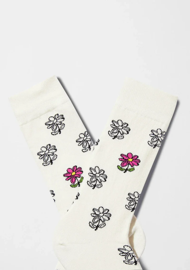 Chaussettes en coton - BeFlower Blanc - Image 2