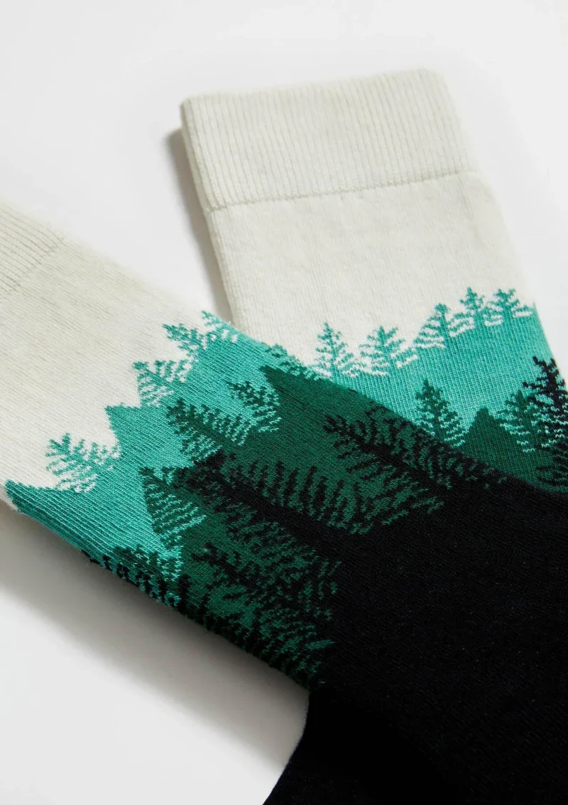 Chaussettes en coton - BeForest Noir - Image 2