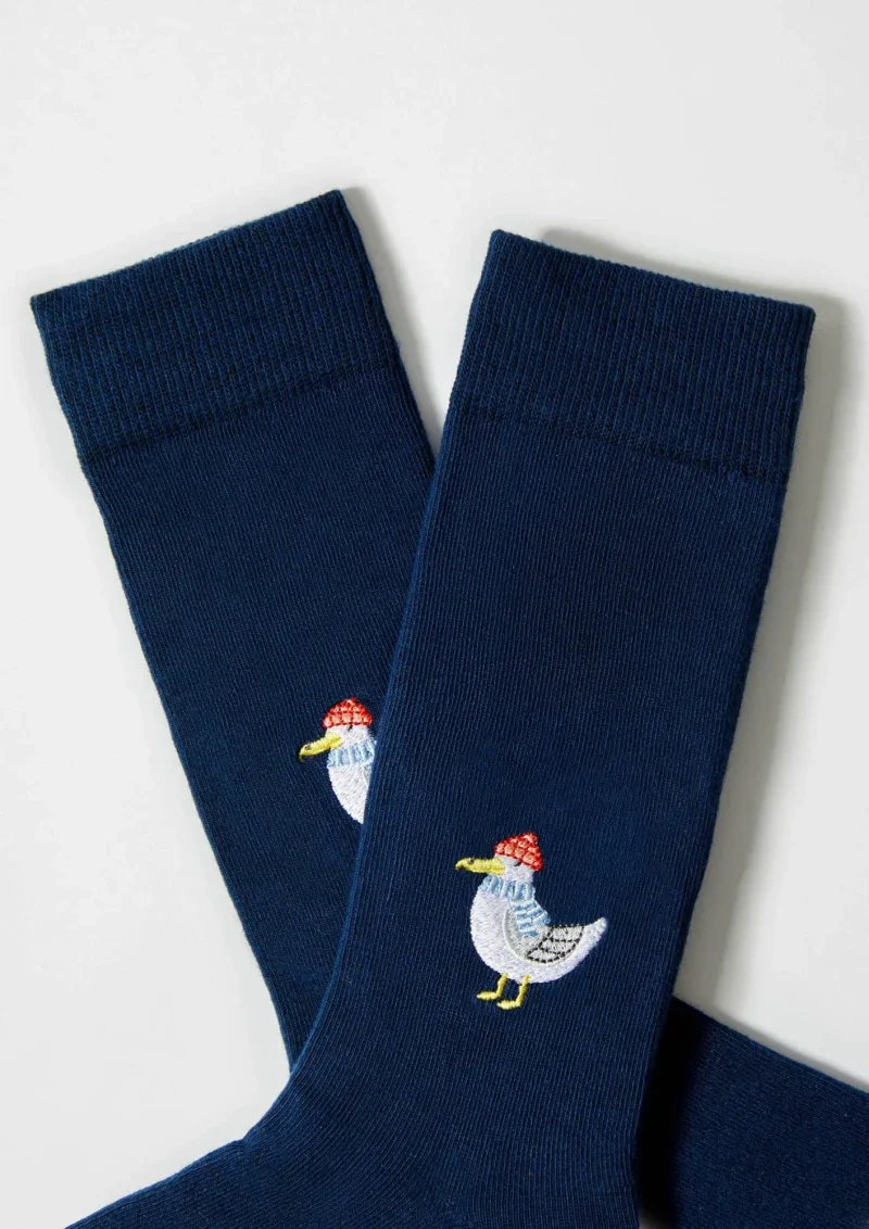 Chaussettes en coton - BeSeagull Brodé - Image 3