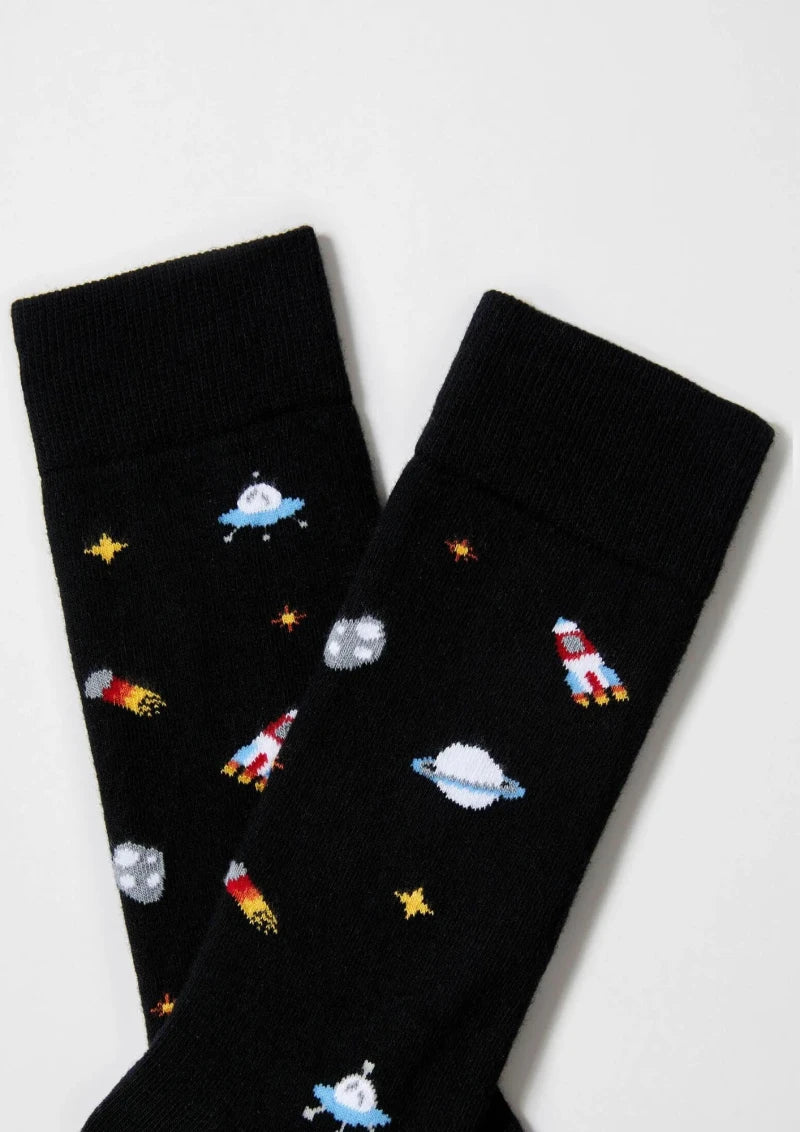 Chaussettes en coton - BeSpace Noir - Image 2