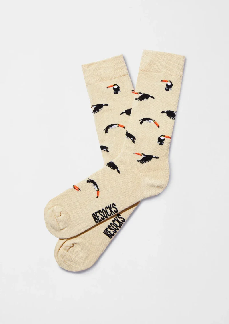 Chaussettes en coton - BeToucan Beige - Image 2