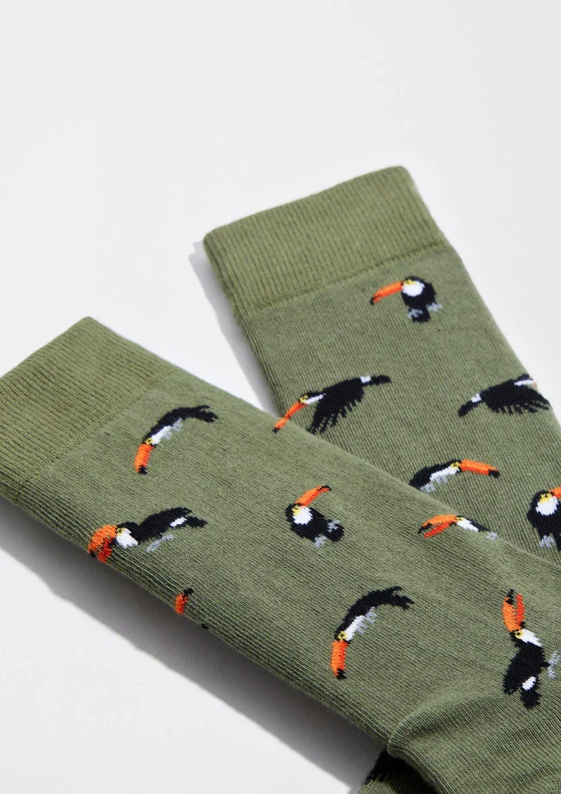 Chaussettes en coton - BeToucan Vert - Image 2