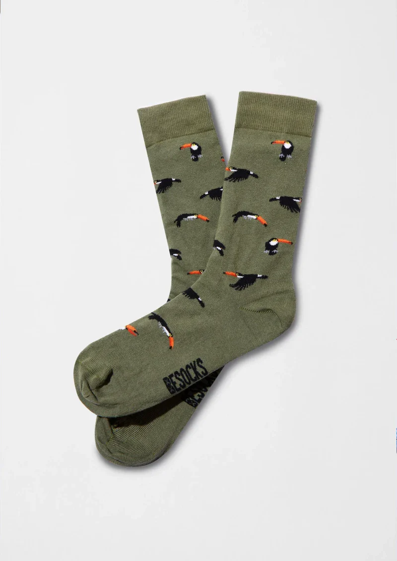 Chaussettes en coton - BeToucan Vert - Image 4