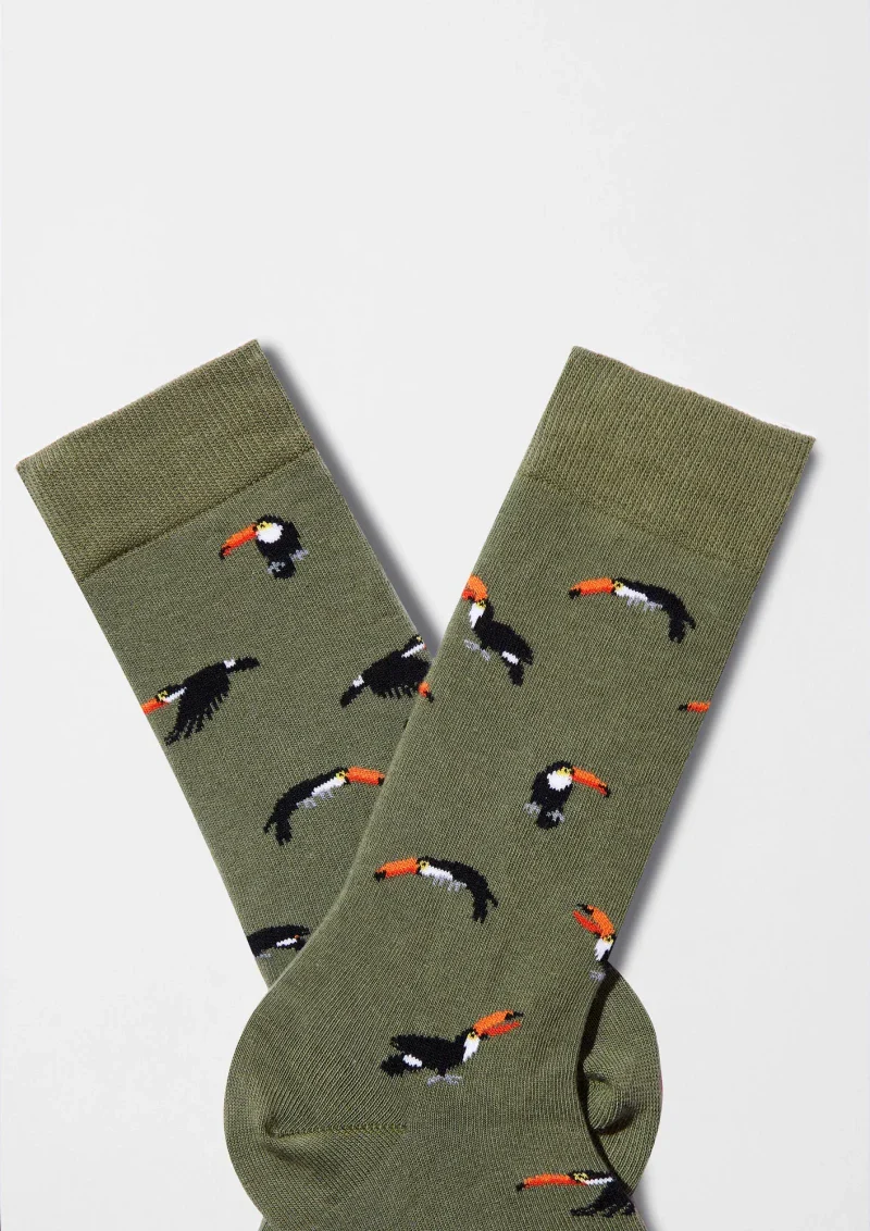 Chaussettes en coton - BeToucan Vert - Image 5