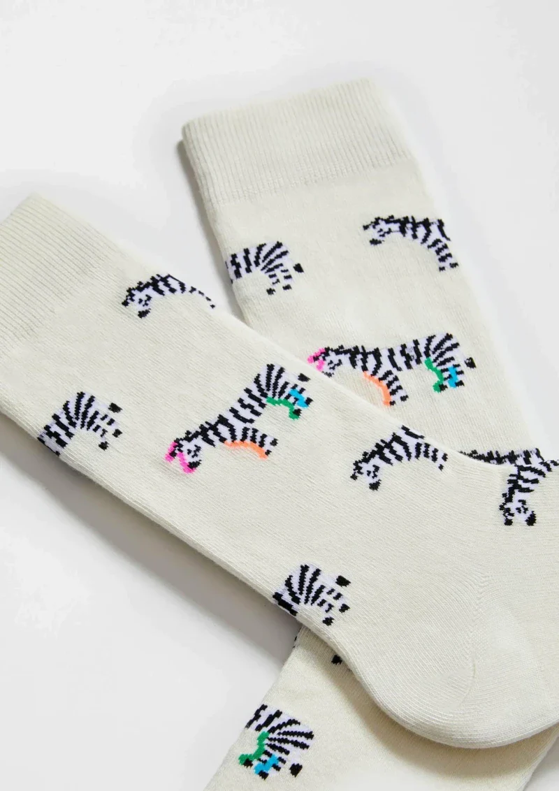 Chaussettes en coton - BeZebra Blanc - Image 4