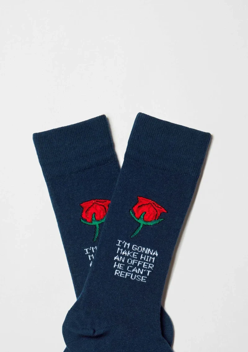 Chaussettes en coton bio - Godfather Rose - Image 2