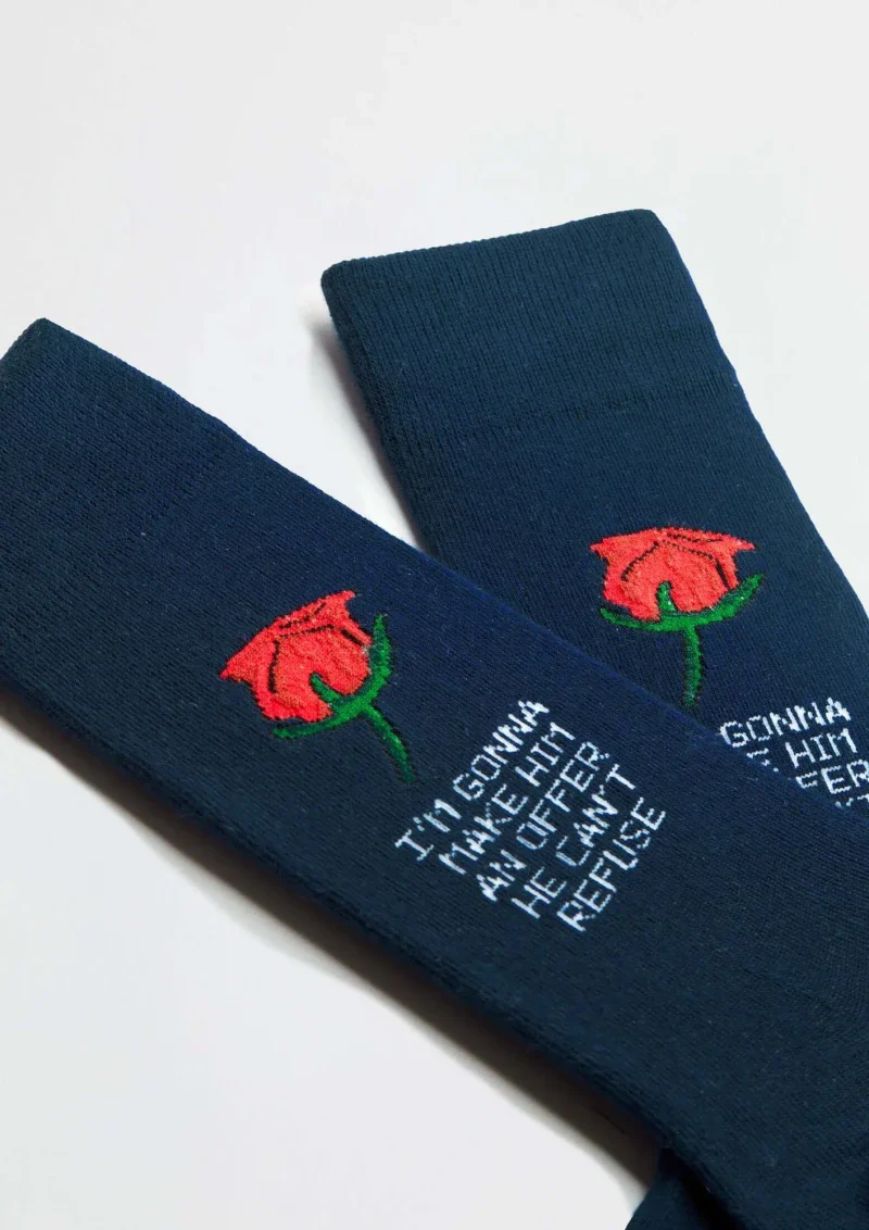 Chaussettes en coton bio - Godfather Rose - Image 3