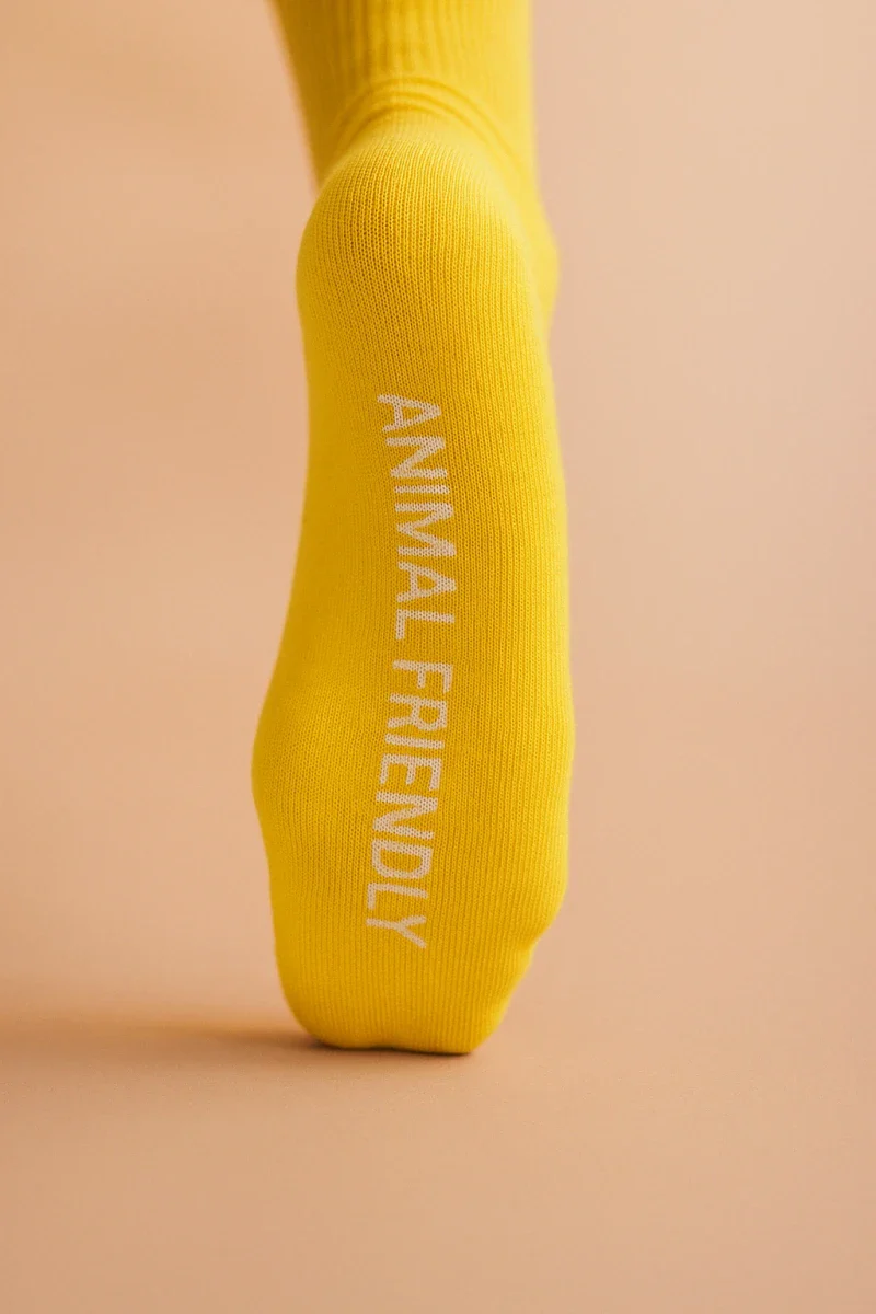 Chaussettes en coton bio Jaune - Image 3
