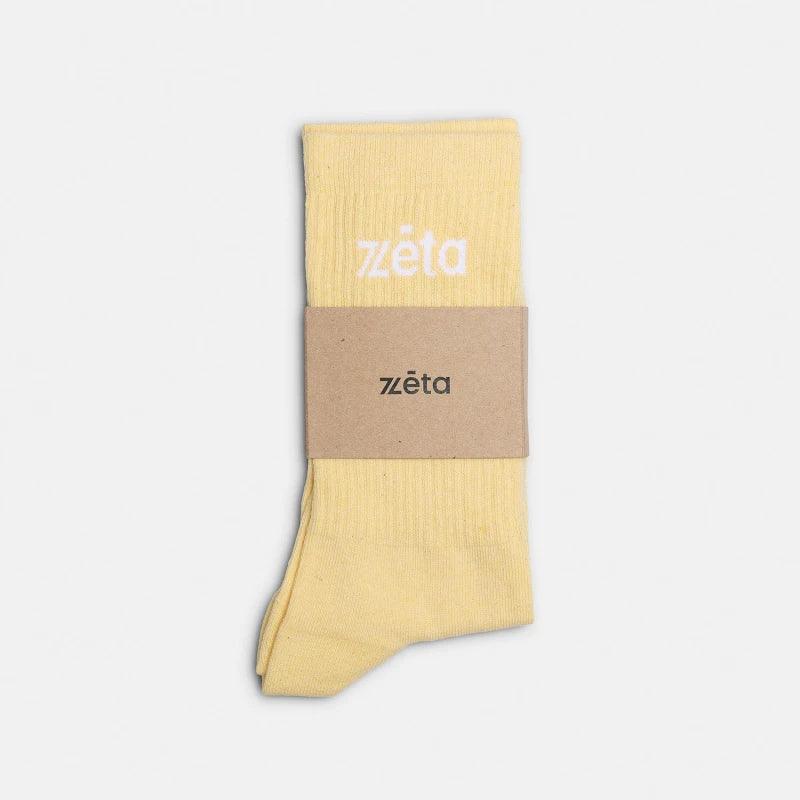 Chaussettes en coton bio Jaune pâle - Image 3