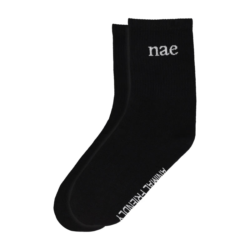 Chaussettes en Coton Bio Noires - Image 2